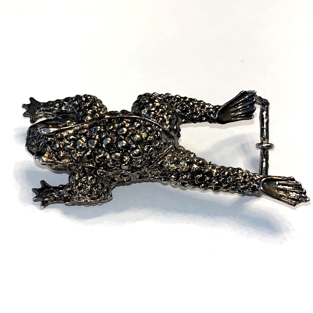 RARE Jumping Frog Belt Buckle By B. Kieselstein-Cord.